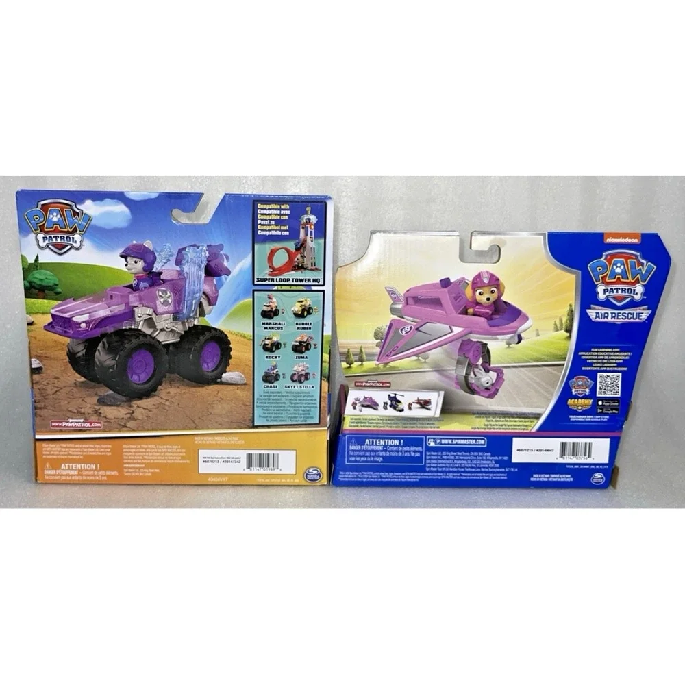Lot of 2 PAW Patrol Roxi Rescue Wheels Vehicle & Air Rescue Skye Hero Claw Jet - Picture 16 of 16
